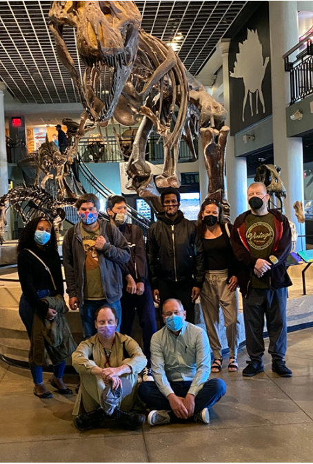 photo of group at academy of natural sciences museum